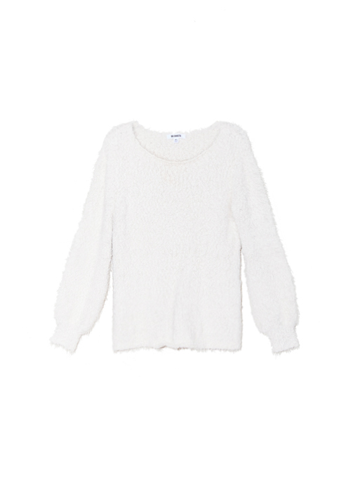 Fuzzy Boat Neck Sweater