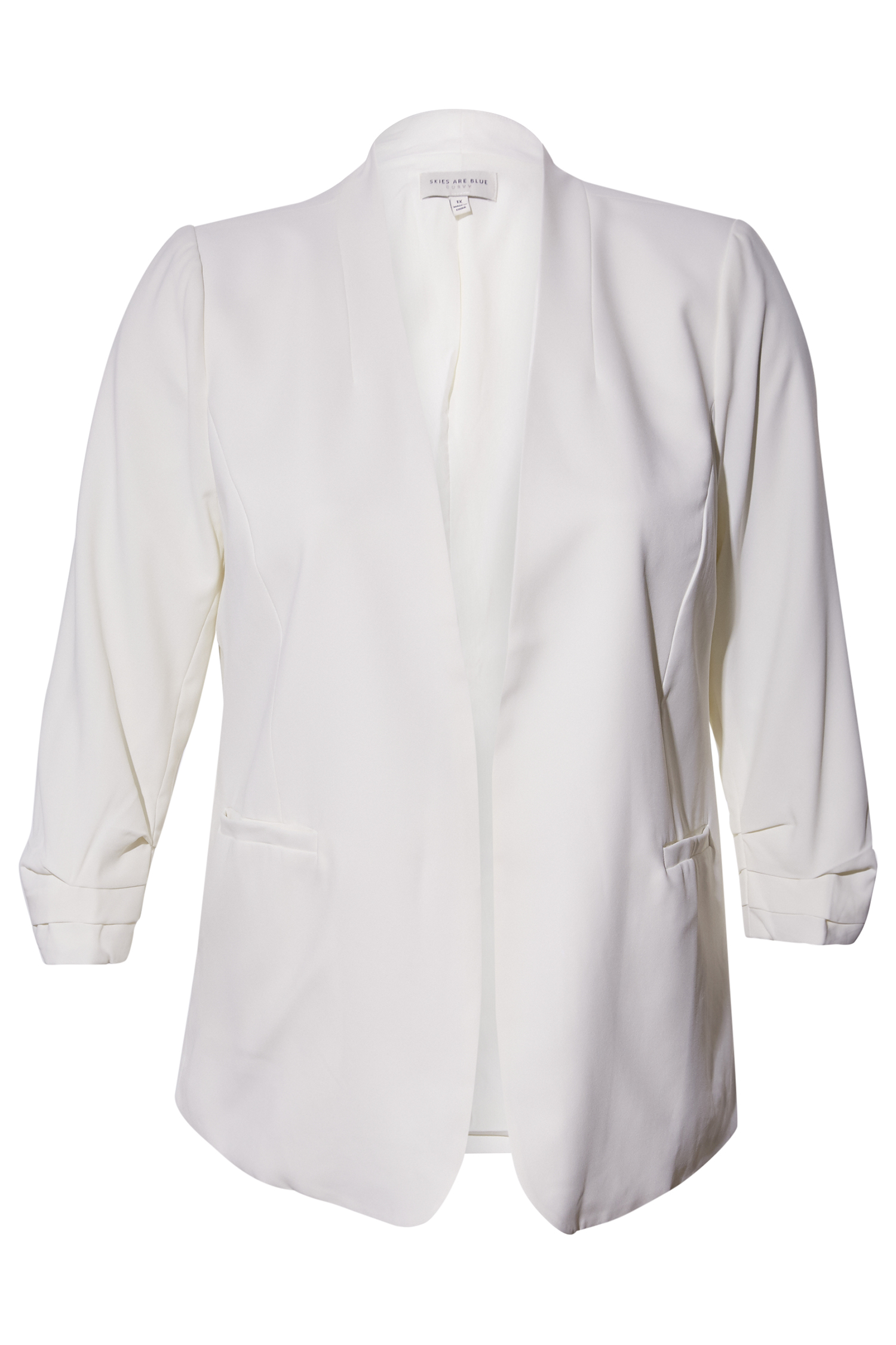 Ruched Sleeve Blazer