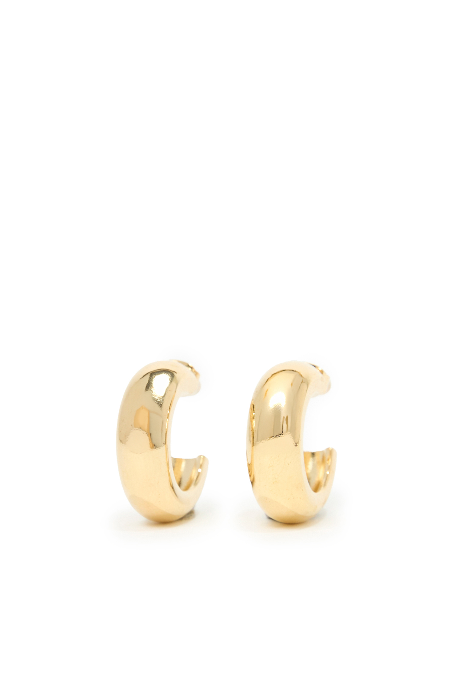 Thick C Shaped Hoop Earrings