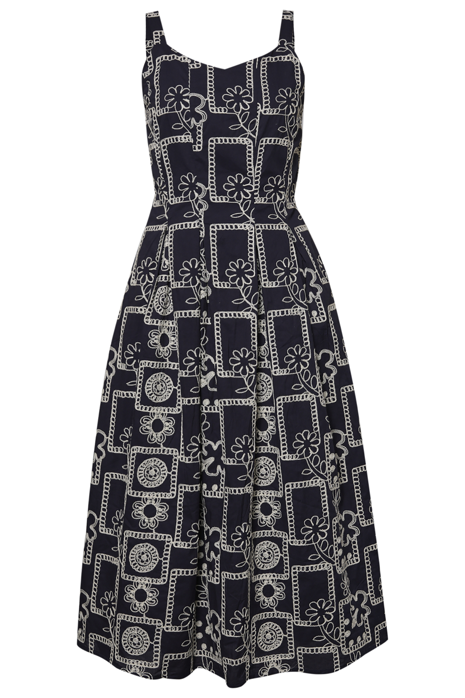 Embroidered Midi Dress