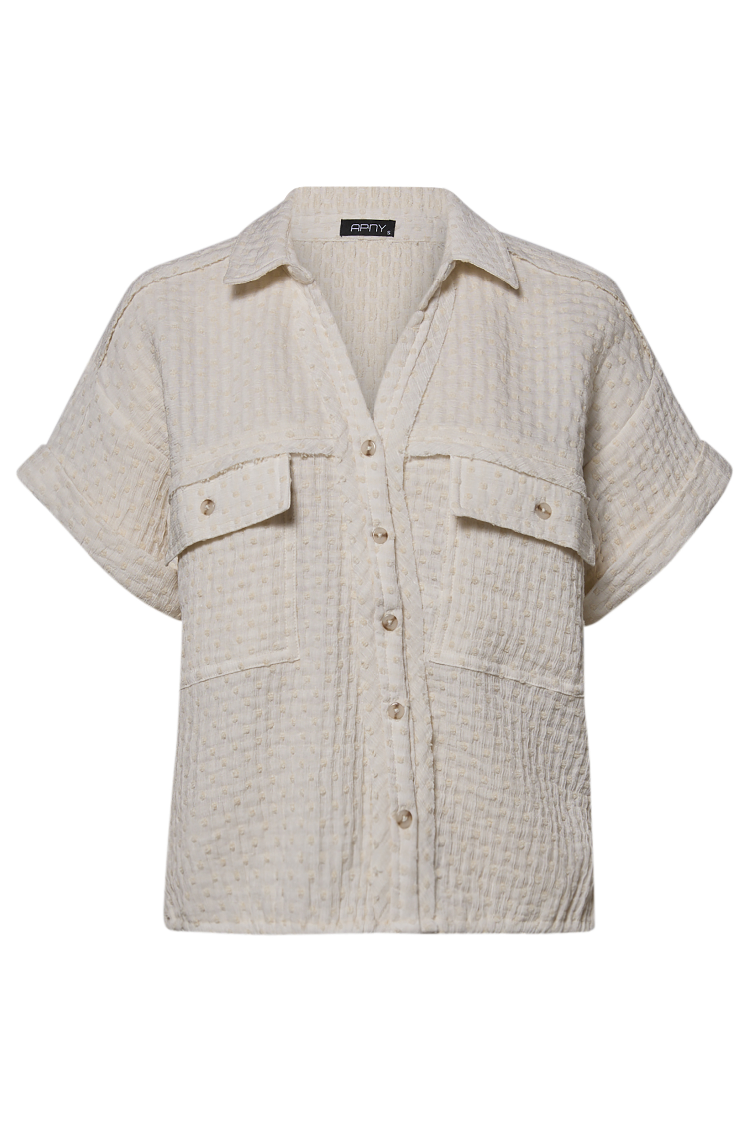 V-Neck Swiss Dot Blouse