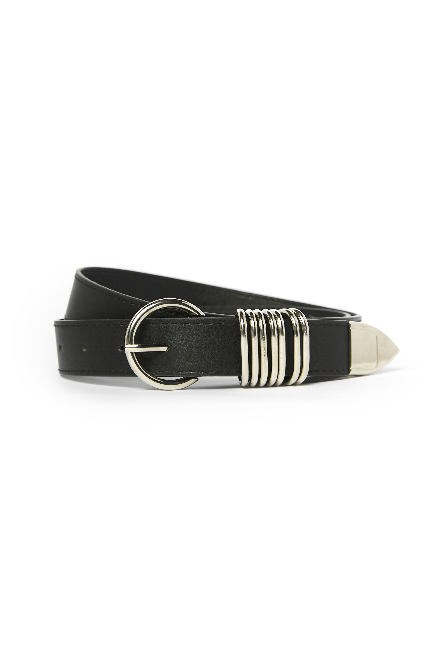 Black Belt with 7 Silver Loops