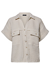 V-Neck Swiss Dot Blouse