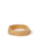 Beige geometric bangle bracelet