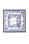Blue Floral Border Scarf